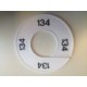 Maatring 9 cm wit/zw 134 